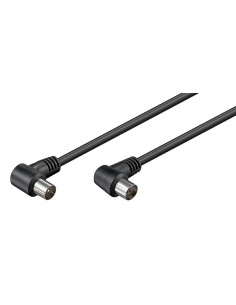 
Cable de Antena de  1,5m Coaxial M 90°  a Coaxial H 90° Negro