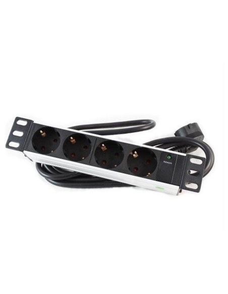 
3052000 MONOLYTH - Regleta 10" 4 Schuko, 1u Negra,  Monolyth