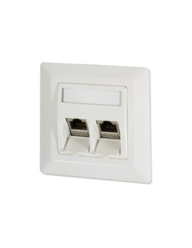 
NK4021 Placa de Pared para 2 Modulos Keystone Blanco 45º Logilink