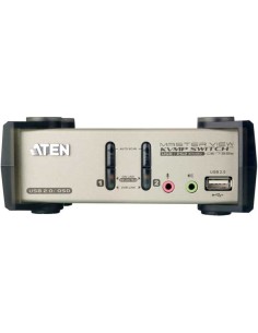 

ATEN CS1732B Conmutador KVM de tipo USB - PS/2 de 2 puertos con interfaz VGA, transmisión del sonido y concentrador USB 2.0 2