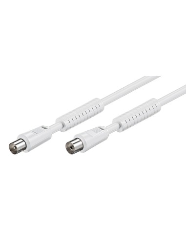 
Cable de Antena de  1,5m Coaxial M a Coaxial H Blanco Ferrit