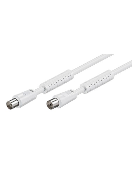 
Cable de Antena de  1,5m Coaxial M a Coaxial H Blanco Ferrit
