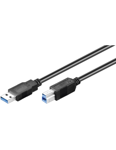 cable USB 3.0 A Macho - B Macho 5 m Negro