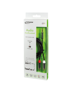 
CAB1103 LOGILINK - Cable Audio, 3.5 mm 3-pin/M a 2x RCA/M, metal, Negro, 1 m Logilink. Escuche su música o canal favorito des 2