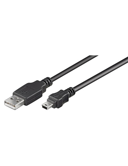 
Cable USB 2.0 A Macho - Mini B Macho (5 pin)  0,3 m.