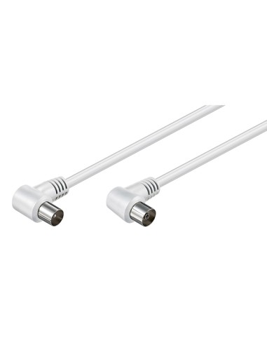 
Cable de Antena de 10m Coaxial M 90°  a Coaxial H 90° Blanco