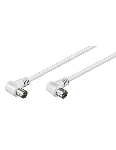 
Cable de Antena de 10m Coaxial M 90°  a Coaxial H 90° Blanco