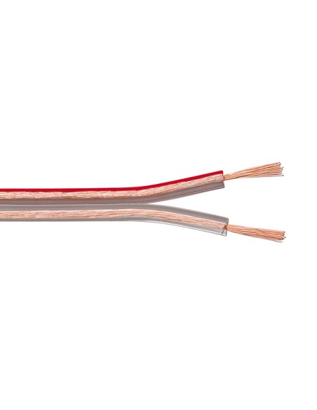 
Bobina de cable Transparente 2x0.5mm de  10m Rojo Blanco