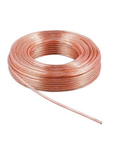 
Bobina de cable Transparente 2x0.5mm de  10m Rojo Blanco