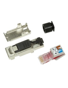 
 Conector RJ45 FTP   Cat6A para cable 23-26AWG Ø6-8mm Logilink 2