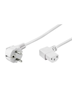 Cable Alimentacion CEE-7/7 90º SCHUKO a C13 90º 2m Blanco
Presentacion en bolsa para Colgar