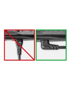 
Cable de red electrica  Portatil OCHO Negro C-7 5 m CODOS 2