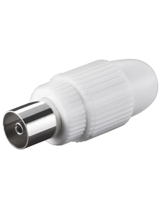 
Conector UHF Hembra Blanco Plastico 9.5mm 