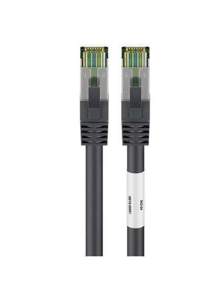 
66723 GOOBAY CAT 8.1 patch cable, S/FTP (PiMF), black, 3 m - LSZH halogeno