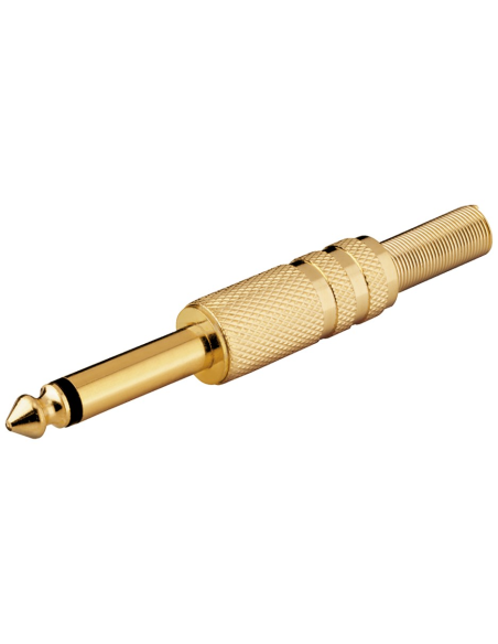 ConectorJack 6,3" Macho Mono Metal ORO (10 unidades minimo)