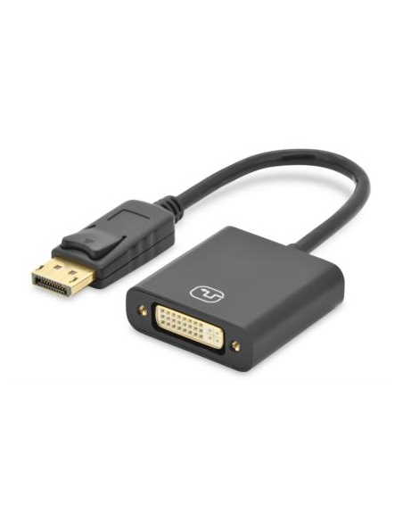 
DIGITUS AK-340401-001-S Adaptador de Cable DP DVI Negro - Adaptador para Cable (DP, DVI, Male Connector/Female Connector, 0,1