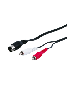 
GOOBAY 50014 Cable adaptador  DIN M  (5-pin) a 2 RCA M Negro 1.50m Goobay