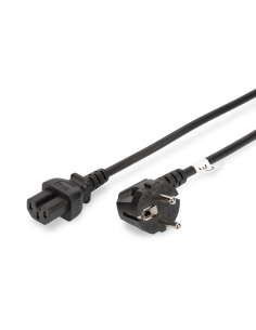 
Cable Electrico C15 Recto-SCHUKO-Codo 1.80m Negro