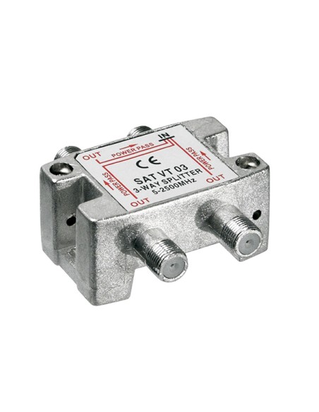 
Divisor de 3 vías para dispositivos satellite 5 a 2450 Mhz