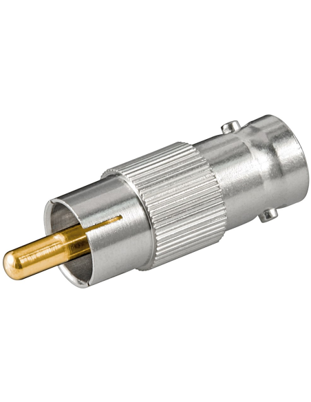 Adaptador BNC Hembta a RCA Macho con contactos dorados Goobay