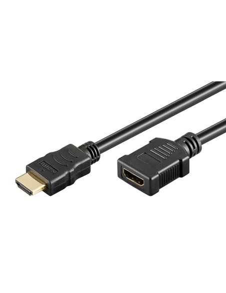 
31936 GOOBAY - Cable Extension 1,50m HDMI A macho > HDMI A hembra Negro Series 1.4