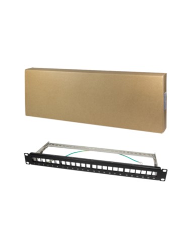 
Panel 19" 24 puertos modular 1U negro  Logilink