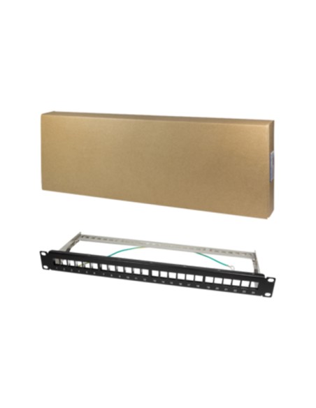 
Panel 19" 24 puertos modular 1U negro  Logilink