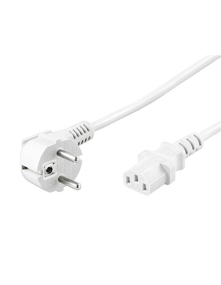 
Cable de red  Electrica a  CPU (C13-SCHUKO) 3m Blanco. Bolsa Retail.