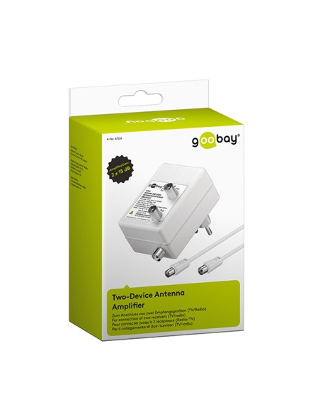 
67226 GOOBAY - Amplificador de antena para 2 Dispostivos TDT Goobay