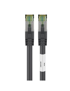 
66720 GOOBAY CAT 8.1 patch cable, S/FTP (PiMF), black, 0.5 m - LSZH halogeno