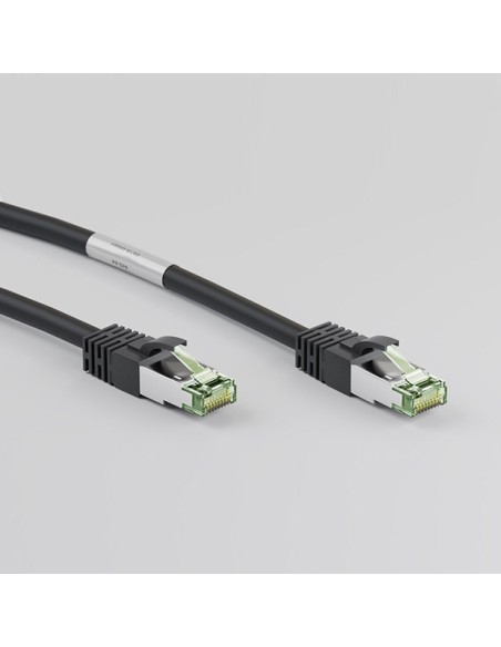 
66721 GOOBAY CAT 8.1 patch cable, S/FTP (PiMF), black, 1 m - LSZH halogeno