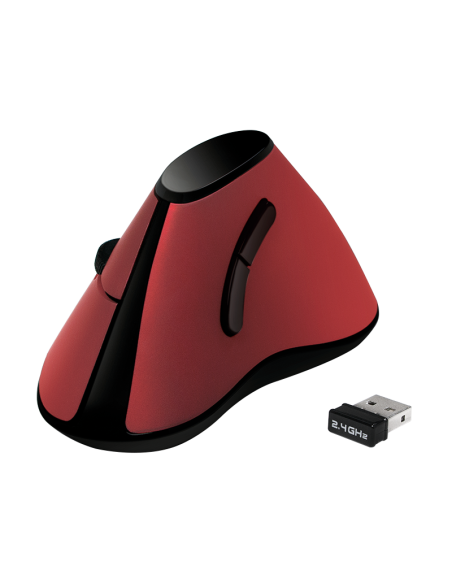 
LogiLink ID0159 - Ratón (Mano Derecha, Óptico, RF inalámbrico, 1200 dpi, 120,2 g, Negro, Rojo)