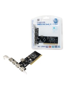 
PC0028 Tarjeta PCI USB 2.0 4 ports + 1 int Chip VIA Logilink