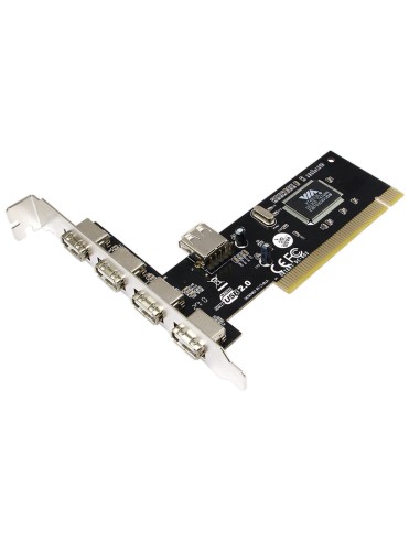
Tarjeta PCI USB 2.0 4 ports + 1 int Chip VIA Logilink