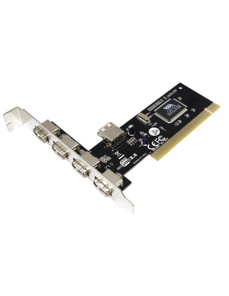 
Tarjeta PCI USB 2.0 4 ports + 1 int Chip VIA Logilink