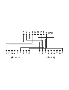 
Adaptador Separador de Pares Ethernet  1M-2H RJ45 Cat5e 2