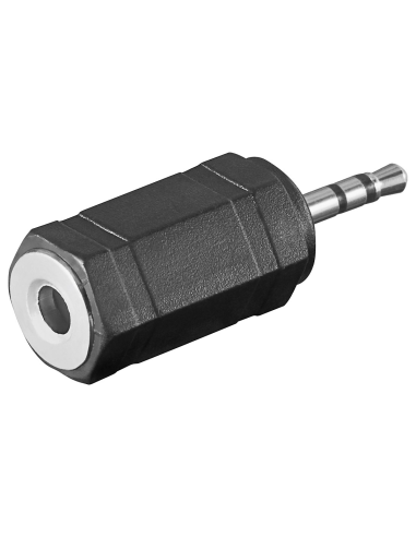 
Adaptador jack 2,5mm M 3-pin ST a jack 3,5mm H 3-pin ST compacto 