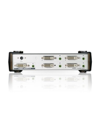 
 Splitter DVI ATEN 4 Puertos
 con Audio Hasta 5 metros