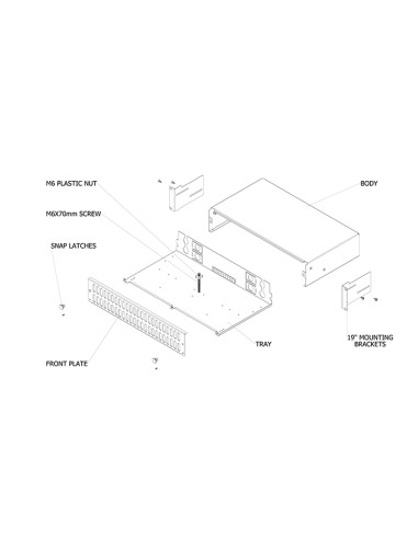 
DN-96200-2U DIGITUS - Caja de empalme de fibra óptica, extensible, 2U 483 mm (19")