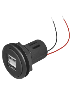 Doble toma USB 2x2,5A para montaje, con tapa protectora PROC