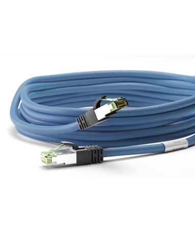 
45658 GOOBAY CAT 8.1 patch cable, S/FTP (PiMF), blue, 0.5 m - LSZH halógenos