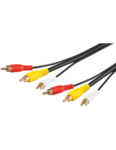 Cable 3 RCA Macho a 3 RCA Macho 10m