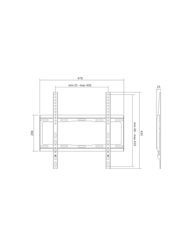 
Soporte de pared para pantalla plana 32-55" 40 Kg LogiLink