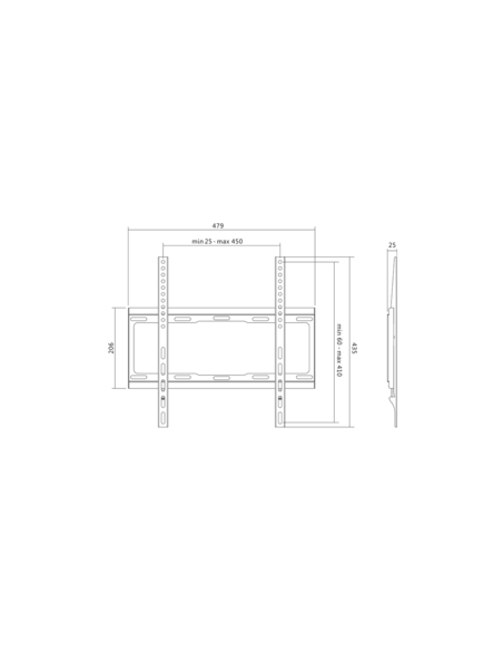 
Soporte de pared para pantalla plana 32-55" 40 Kg LogiLink