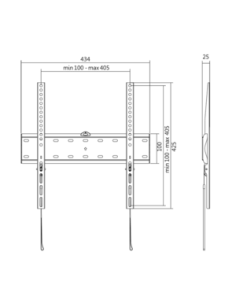 
Soporte de pared para pantalla plana 32-55" 40 Kg LogiLink 2