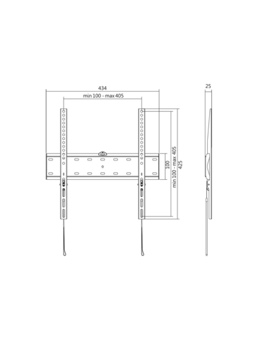 
Soporte de pared para pantalla plana 32-55" 40 Kg LogiLink