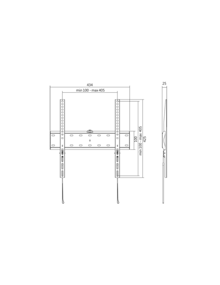 
Soporte de pared para pantalla plana 32-55" 40 Kg LogiLink