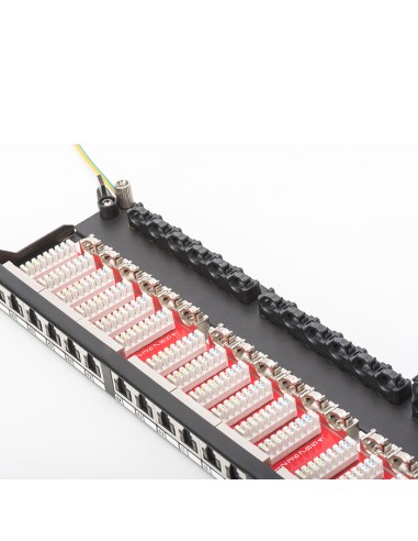 
Panel 19" 24 Puertos FTP Cat 6 Negro 0,5 U