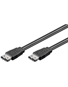 Cable 1m eSATA M a eSATA M 6 GBits Negro
