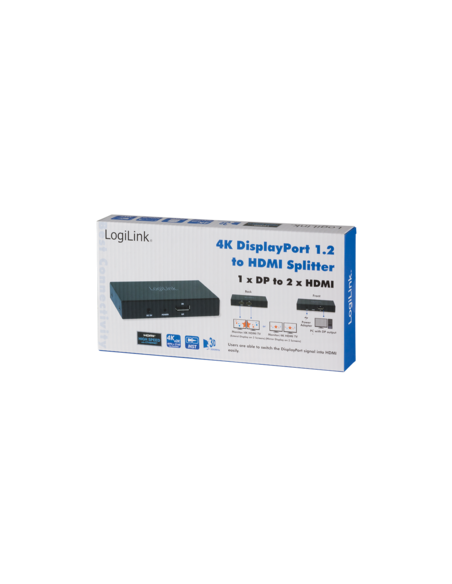 
Repartidor DP1.2 a 2xHDMI 4K LOGILINK